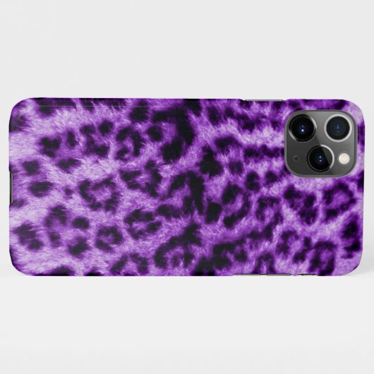 Lila Leopardrucke iPhone Hülle (Rückseite (Horizontal))