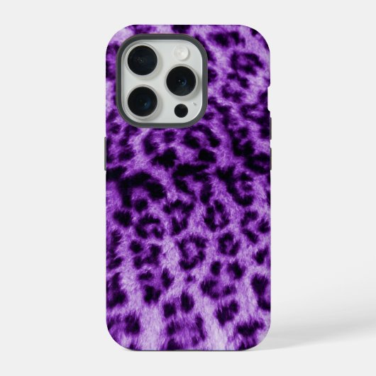 Lila Leopardrucke iPhone Hülle (Rückseite)