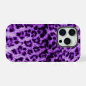 Lila Leopardrucke iPhone Hülle (Rückseite (Horizontal))