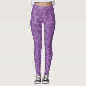 Lila Leopardrucke Leggings (Vorderseite)