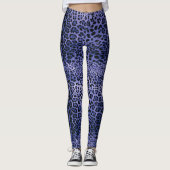 Lila Leopardrucke Leggings (Vorderseite)