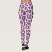 Lila Leopardrucke Leggings (Rückseite)