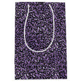 Lila Leopardrucke Mittlere Geschenktüte (Vorderseite)