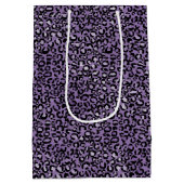 Lila Leopardrucke Mittlere Geschenktüte (Rückseite)