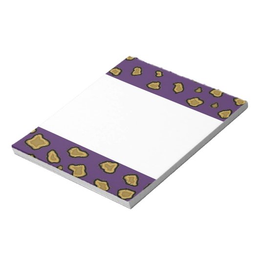Lila Leopardrucke Notizblock (Rotiert)