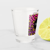 Lila Leopardrucke Schnapsglas (Links)