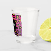 Lila Leopardrucke Schnapsglas (Rechts)