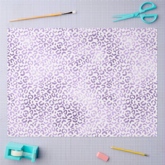 Lila Leopardrucke Seidenpapier (Basteln)