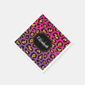 Lila Leopardrucke Serviette (Ecke)