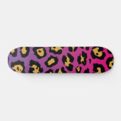 Lila Leopardrucke Skateboard (Horizontal)