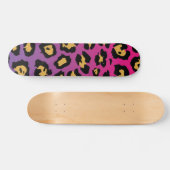 Lila Leopardrucke Skateboard (Horizontal)