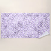 Lila Leopardrucke Strandtuch (Vorderseite)