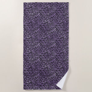 Lila Leopardrucke Strandtuch