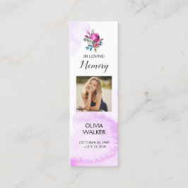 Lila Lesezeichen der Beerdigung, Beerdigung Keepak Mini Visitenkarte