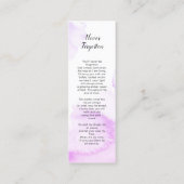 Lila Lesezeichen der Beerdigung, Beerdigung Keepak Mini Visitenkarte (Rückseite)