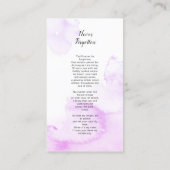 Lila Lesezeichen der Beerdigung, Beerdigung Keepak Visitenkarte (Rückseite)