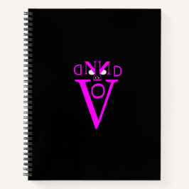 Lila Letter Face Spirale Notebook Notizblock