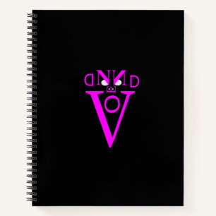 Lila Letter Face Spirale Notebook Notizblock