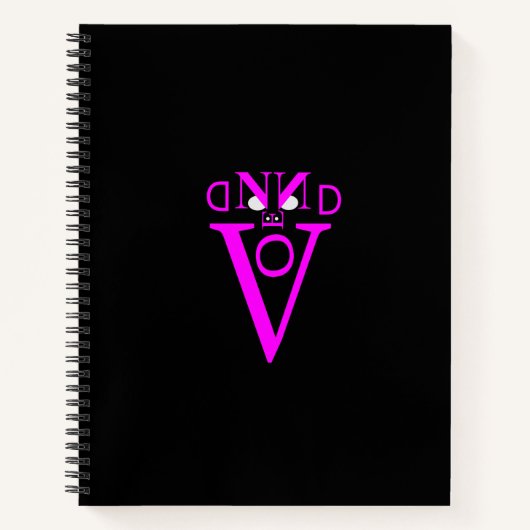 Lila Letter Face Spirale Notebook Notizblock (Vorderseite)