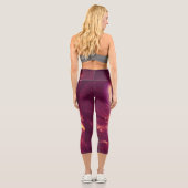 Lila Leuchtdichte Capri Leggings (Rückseite)