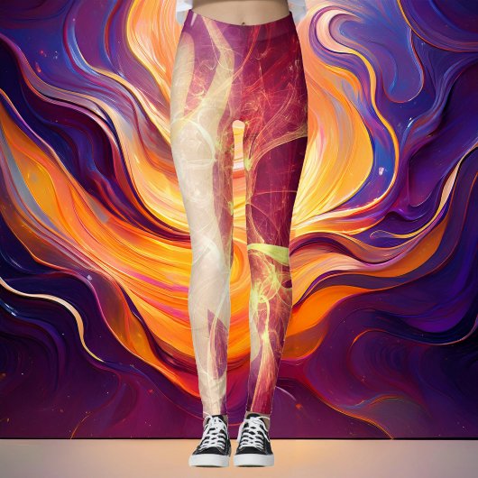 Lila Leuchtdichte Leggings