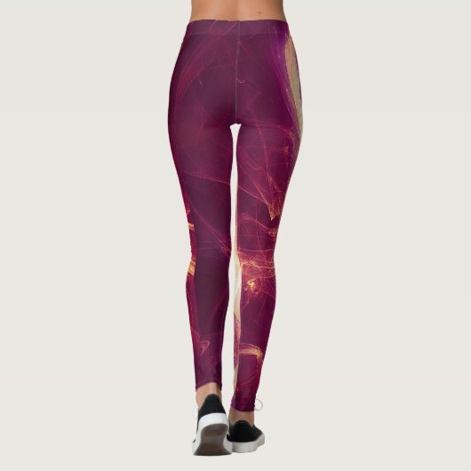 Lila Leuchtdichte Leggings (Rückseite)