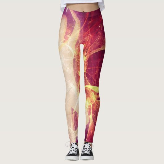 Lila Leuchtdichte Leggings (Vorderseite)