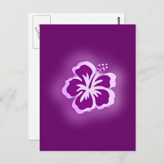 lila Leuchtentwürfe Postkarte (Vorne/Hinten)