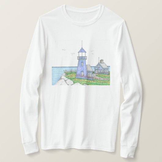 Lila Leuchtturm; Damenhemd T-Shirt (Design vorne)