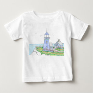 Lila Leuchtturm-Hemd; Baby T-shirt