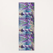 Lila Leuchtturm mit Foxglove & Iris Personalisiert Yogamatte (Vorderseite)