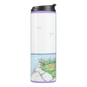 Lila Leuchtturm; Thermal Tumbler Thermosbecher (Nach links gedreht)