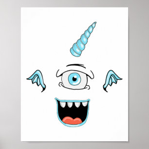 Lila Leute essen Monster Halloween-Kostüm Poster