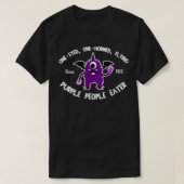 Lila Leute essen T-Shirt (Design vorne)