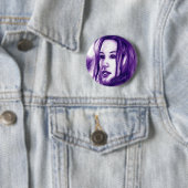 Lila Leute-Frauen-Mode-Porträt-Kunst Button (Beispiel)