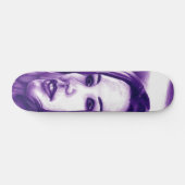 Lila Leute Frauen Portrait Originelle Kunst Skateboard (Horizontal)