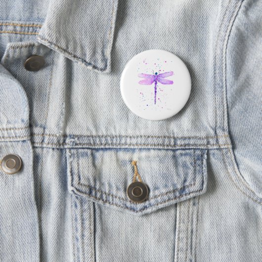 Lila Libelle Button (Beispiel)