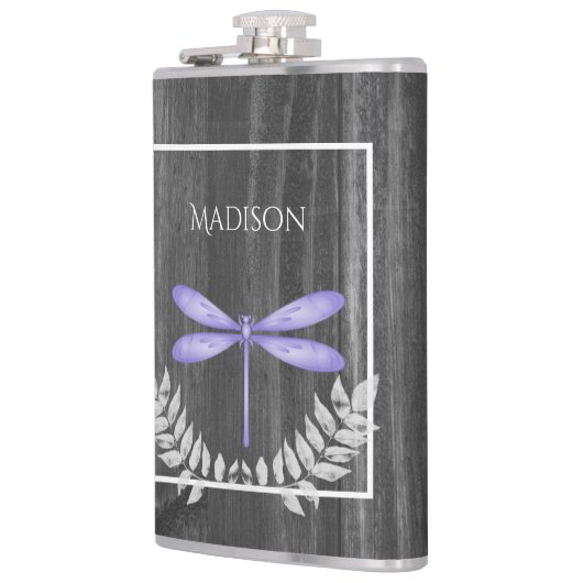 Lila Libelle Flachmann (Links)