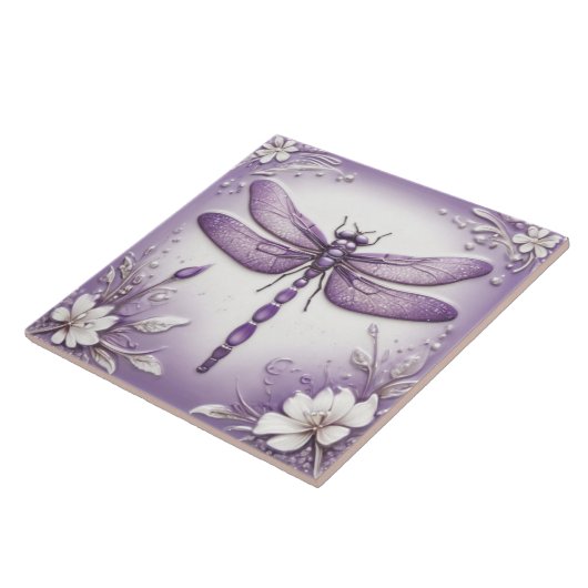 Lila Libelle Fliese (Seite)