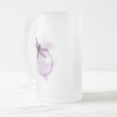 Lila Libelle Mattglas Bierglas (Vorderseite Links)