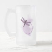 Lila Libelle Mattglas Bierglas (Links)