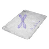 Lila Libelle Personalisiert Bath Mat Badematte (Schrägansicht)