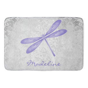 Lila Libelle Personalisiert Bath Mat Badematte