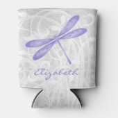Lila Libelle Personalisiert Dosenkühler (Vorderseite)