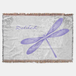 Lila Libelle Personalisierte Kehlkopfblanke Decke