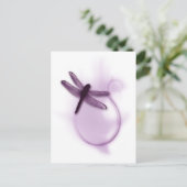 Lila Libelle Postkarte (Stehend Vorderseite)