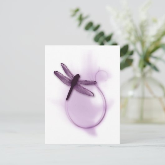 Lila Libelle Postkarte (Stehend Vorderseite)
