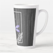 Lila Libelle Rustikale Personalisierte Latte-Tasse Milchtasse (Rechts)