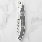 Lila Libelle Rustikaler Korkenzieher (Vorderseite)