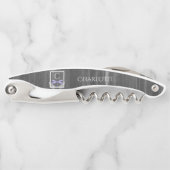 Lila Libelle Rustikaler Korkenzieher (Vorderseite)